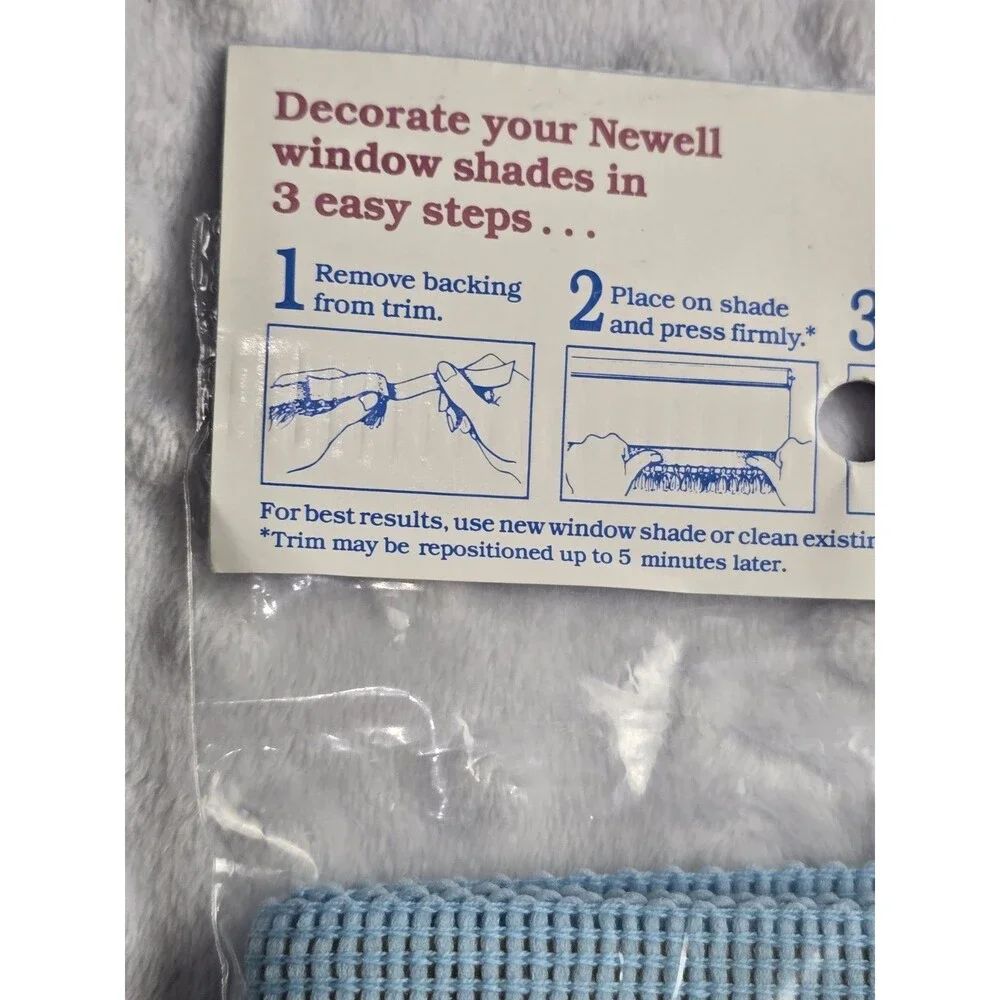 Vintage Fringe Teal Newell New Accents On Shades Self Adhesive Window Shade Trim